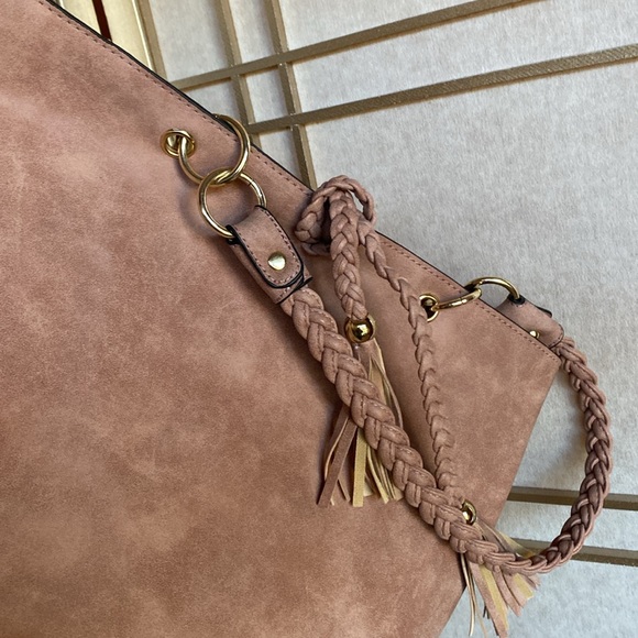 Dusty rose purse with & gold tone hardware - Picture 8 of 11